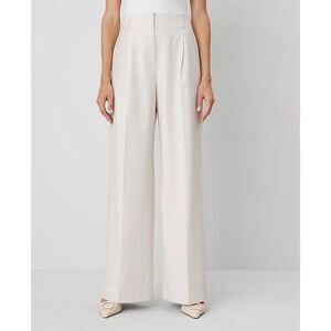 Ann Taylor Wide Leg Trouser in Light Cream